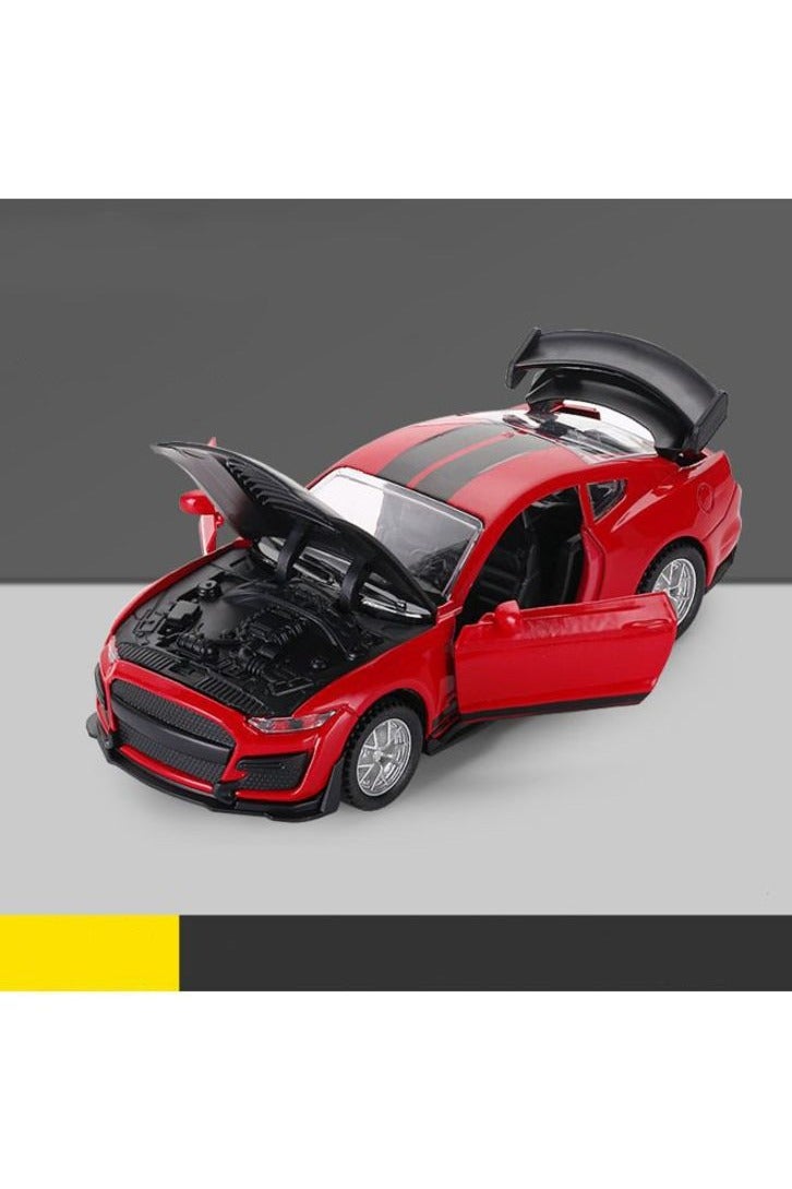 هالامودو 1:36 سبيكة السيارة الرياضية نموذج , سحب مرة أخرى لعبة السيارة , نموذج السيارة للأطفال فتى فتاة هدية , شاشة الجمع , أحمر / أسود 12 سم * 5 سم * 3.5 سم - Image 3