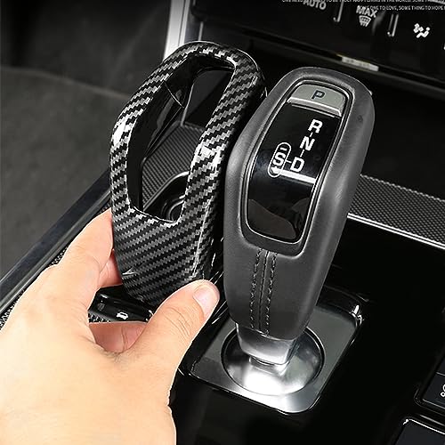 ZiWen New Interior Trim Center Gear Shift Knob Cover Accessories for Land Range Rover Sport Evoque Discovery Sport 2020 2021 2022 2023 (Carbon Fiber Red) - Image 5