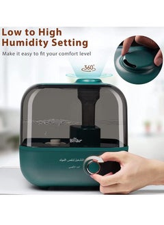 Bear Ultrasonic Mute Air Humidifier 5L - Portable Cool Mist Essential Aroma Oil Diffuser Auto Shut-Off Carbon Filter Air Purifier Desktop Sprayer, Adjustable 360° Knob, Humidifiers for Home Office  - Image 4