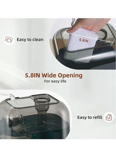Bear Ultrasonic Mute Air Humidifier 5L - Portable Cool Mist Essential Aroma Oil Diffuser Auto Shut-Off Carbon Filter Air Purifier Desktop Sprayer, Adjustable 360° Knob, Humidifiers for Home Office  - Image 5