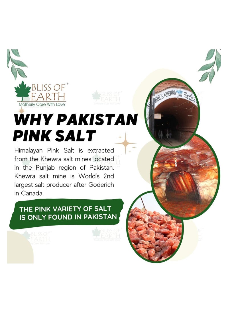 BLISS OF EARTH Bliss of Earth 1KG Pure Himalayan Pink Salt Non Iodised for Weight Loss & Healthy Cooking, Natural Substitute of White Salt Pack of 3  - Image 5