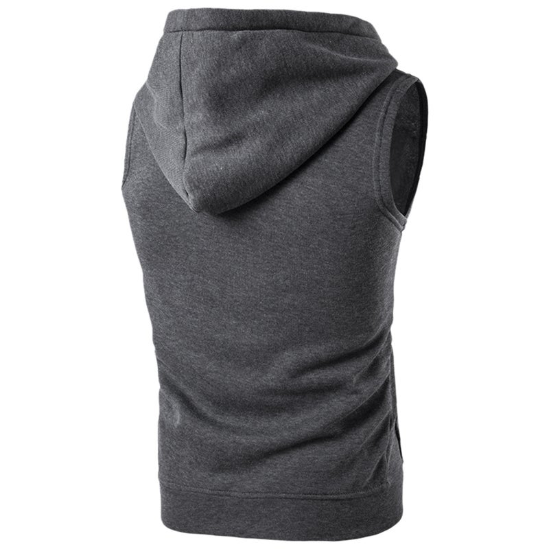 Men'S New Casual Hooded Zipper Vest Men'S New Casual Hooded Zipper Vest - Image 4