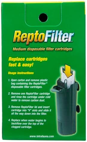 TetraFauna ReptoFilter Filter Cartridges Size Medium Filter Cartridge Refills 3 Count - Image 2