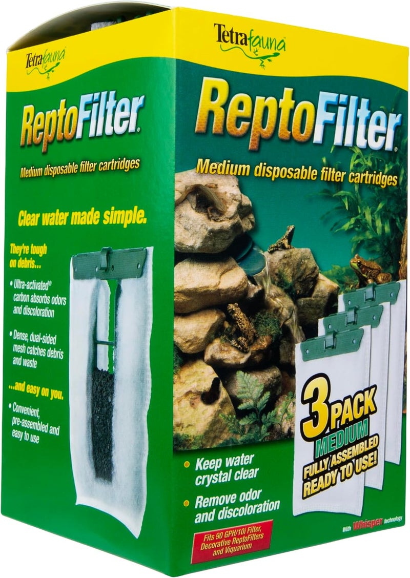 TetraFauna ReptoFilter Filter Cartridges Size Medium Filter Cartridge Refills 3 Count - Image 4