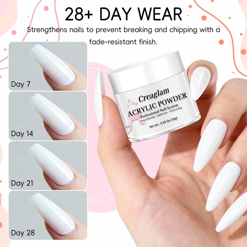 Creaglam 16 Color Acrylic Nail Powder Kit - for DIY Nail French Extensions & 3D Art, No Lamp Needed, Non-Yellowing, Professional Salon Quality, Bubble Free & Long Lasting - Image 5