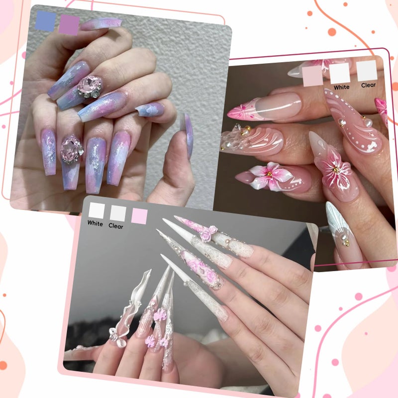 Creaglam 16 Color Acrylic Nail Powder Kit - for DIY Nail French Extensions & 3D Art, No Lamp Needed, Non-Yellowing, Professional Salon Quality, Bubble Free & Long Lasting - Image 3