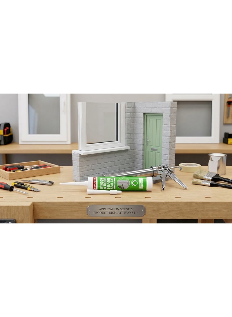 Evo-Stik Window & Door Frame Sealant – White, High-Performance Gap Filler, Weatherproof & Waterproof Sealant for Windows, Doors, Frames & Joints, Strong Adhesion, Crack-Resistant Formula - Image 3
