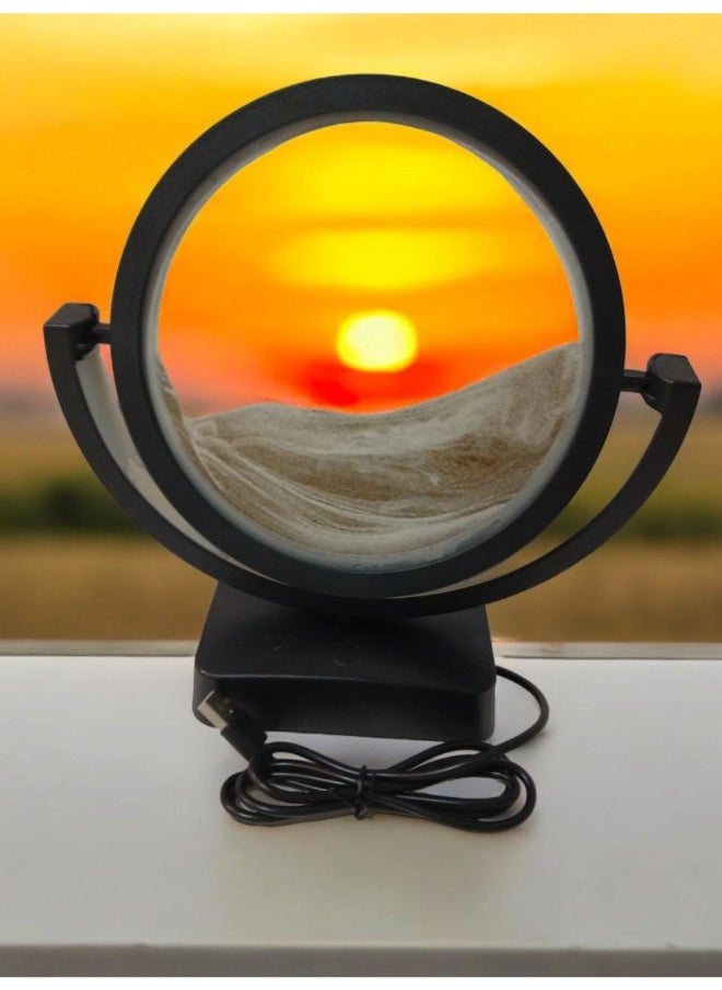 Generic - "Desert Daydream: Desert Oasis Sand Art Clock | Multi-Purpose Clock | Enchanting Decor | Quiet for Any Room | Innovative Clock for Office and Home - Image 1
