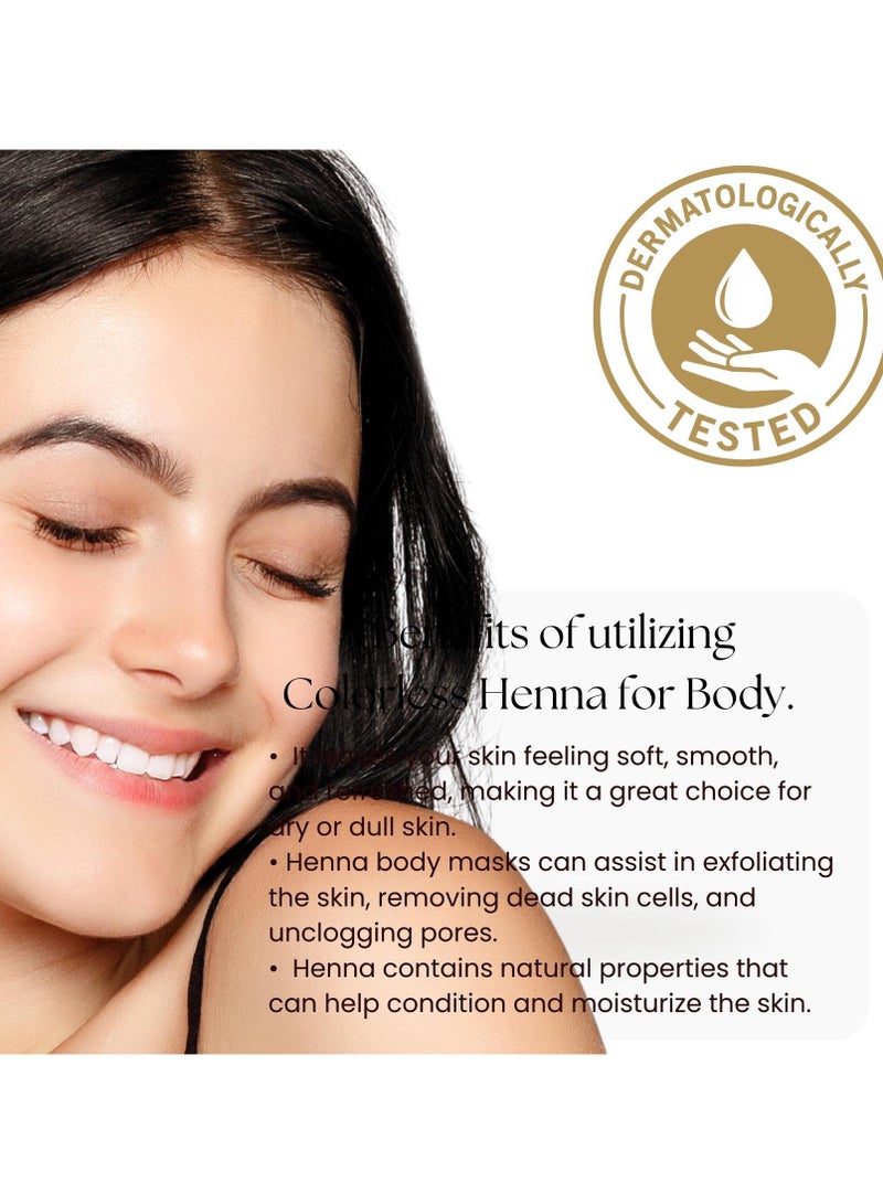 OGAILI Colorless Henna Mask  For Body - Natural Skin Conditioning - Anti-Inflammatory - Skin Brightening & Relaxation and Pampering - All Skin Type 100g  - Image 4