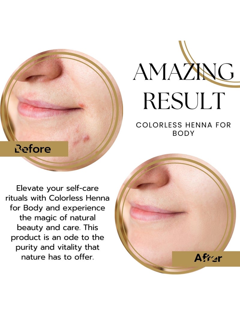 OGAILI Colorless Henna Mask  For Body - Natural Skin Conditioning - Anti-Inflammatory - Skin Brightening & Relaxation and Pampering - All Skin Type 100g  - Image 5