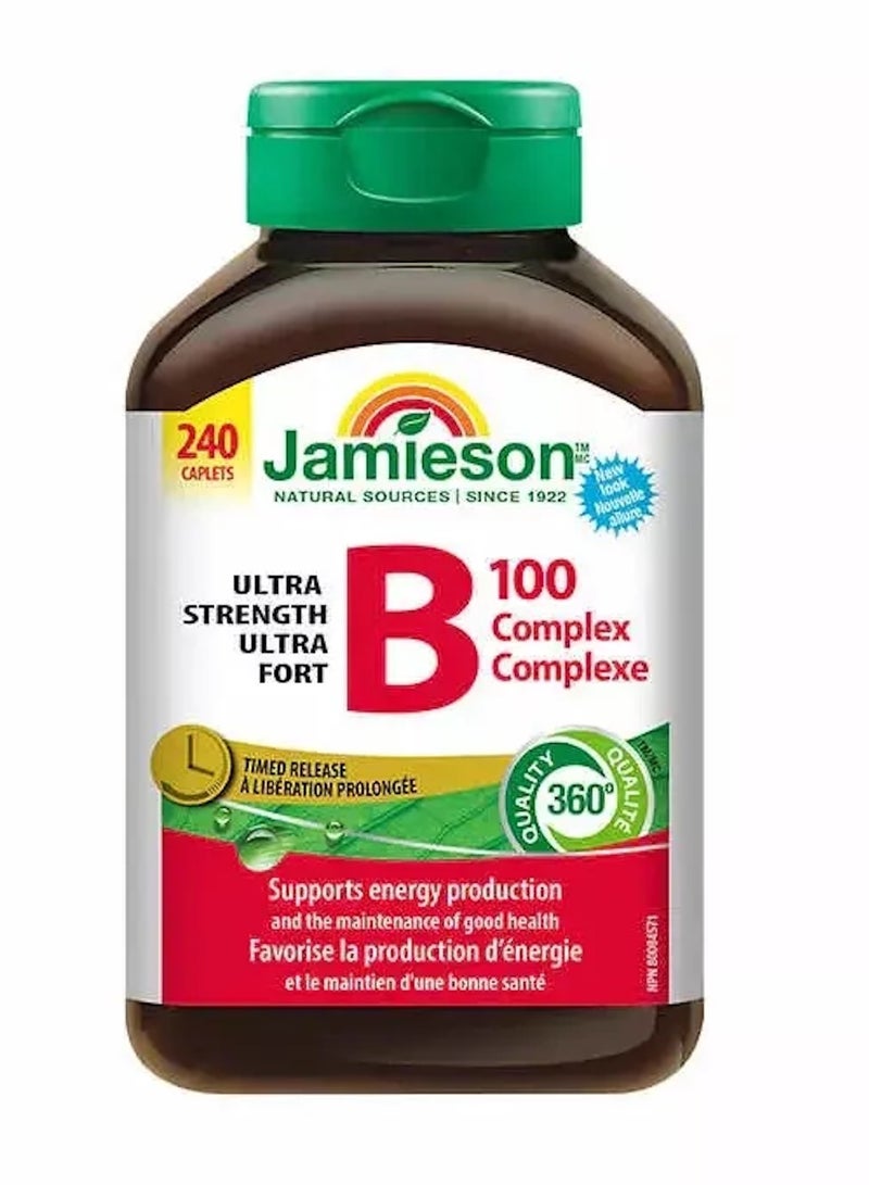 Jamieson Timed Release Ultra Strength B Complex 240 Caplets