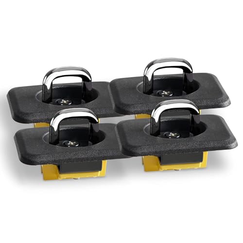 YIUIY Retractable Tie Down Anchors Truck Bed Side Wall Compatible with F150 1998-2014, Ford Super Duty 1998-2016, Chevrolet Silverado and GMC Sierra 1988-2013, Dodge RAM 1995-2008(4 Sets) - Image 1