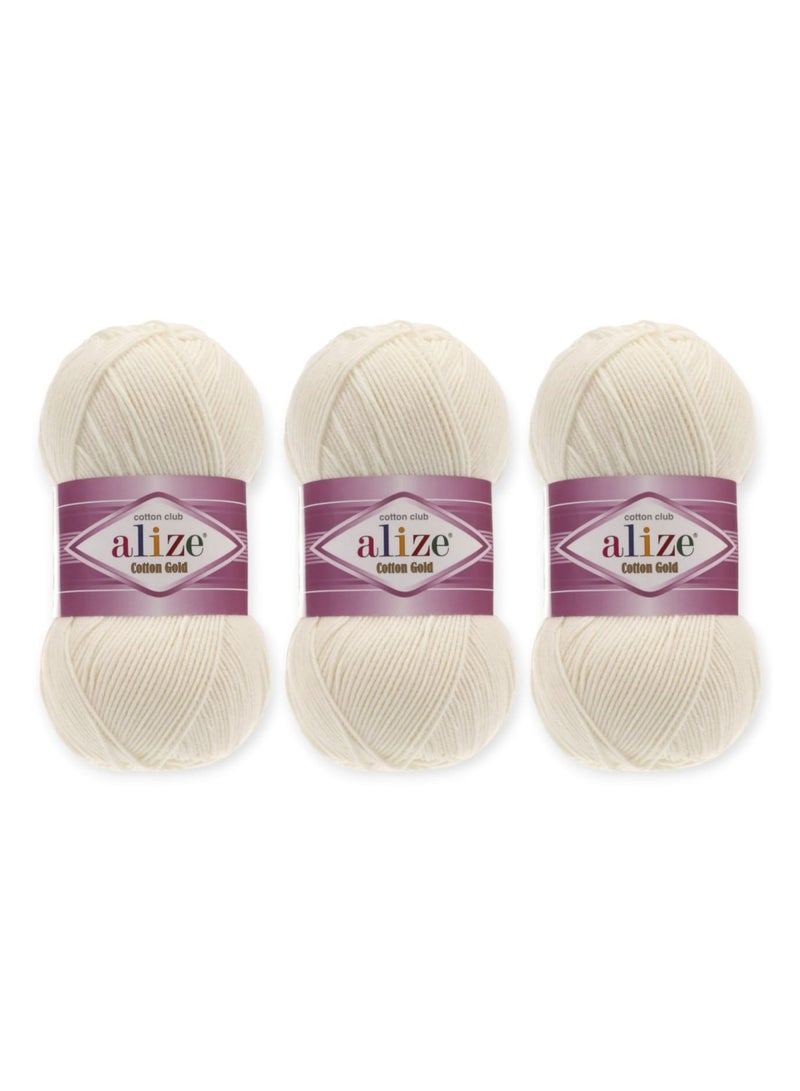 Alize Gold Cotton Wool Yarn, 3 pieces 62 - Image 1