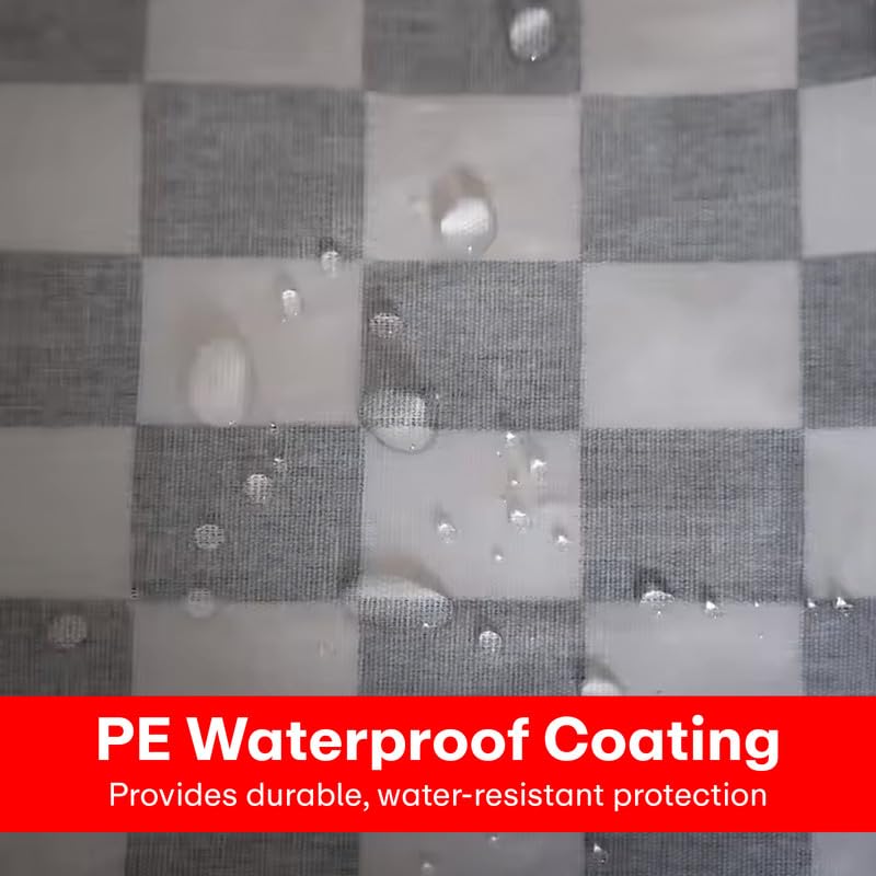 PRIME PICK Storage Box Cloth Organiser Pack 2 clothes organizer PU handle cotton jute Wardrobe Organizer for Storage Foldable Washable Box with Lid Handles Ideal for Almirah Drawer White Black - Image 5