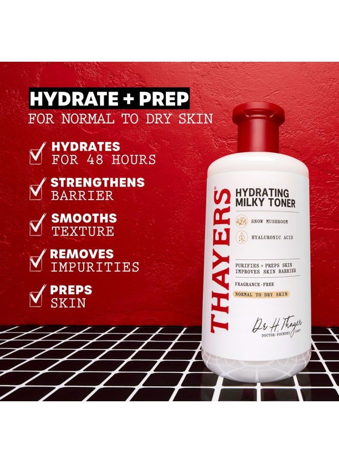 THAYERS Milky Face Toner Skin Care with Snow Mushroom and Hyaluronic Acid, Natural Gentle Facial Toner, for Dry and Sensitive Skin, 355mL - Image 3