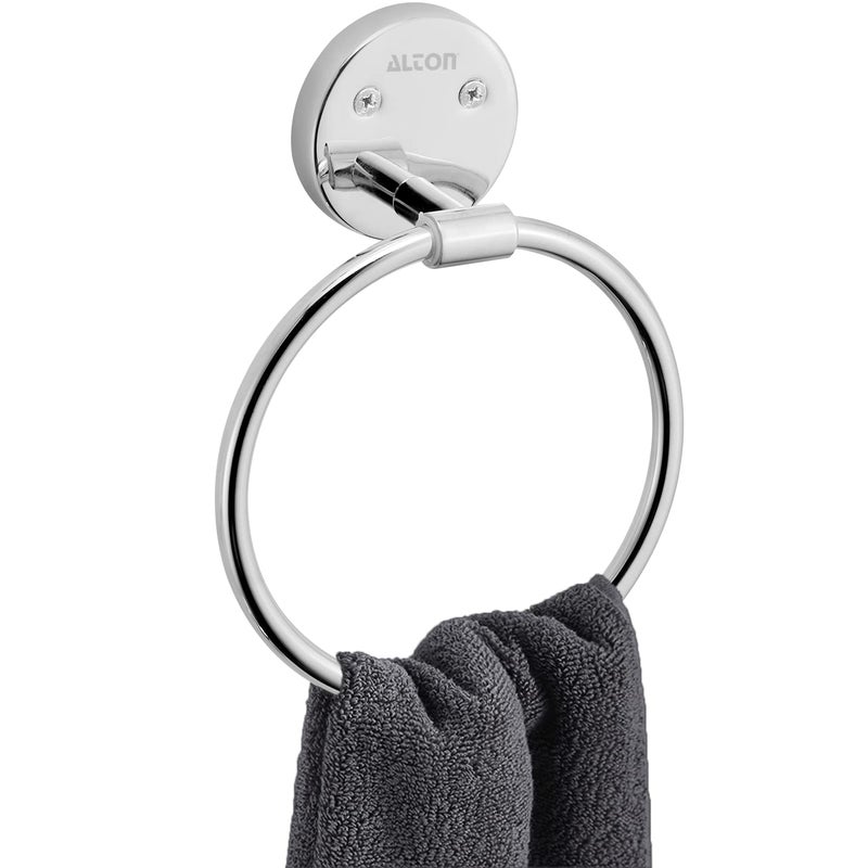 Alton ألترون BTA30100، حلقة منشفة/حلقة منديل/حامل منديل/معلق منشفة/إكسسوارات الحمام (كروم) عبوة من 2 - Image 3