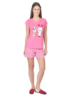 Bunny Sleepwear Set For Women, Pink