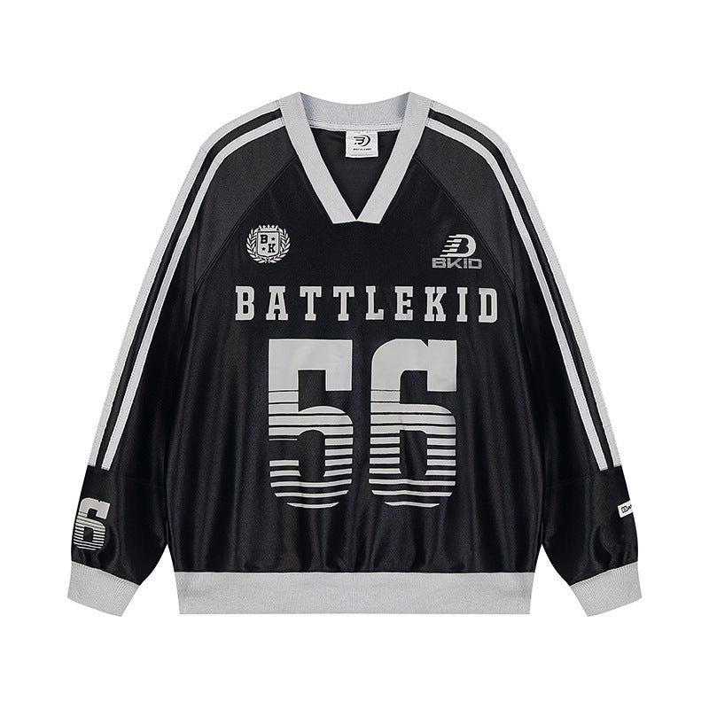 Generic Retro Satin Basketball Jersey Cool Feel Long Sleeve T-Shirt Silver - Image 2
