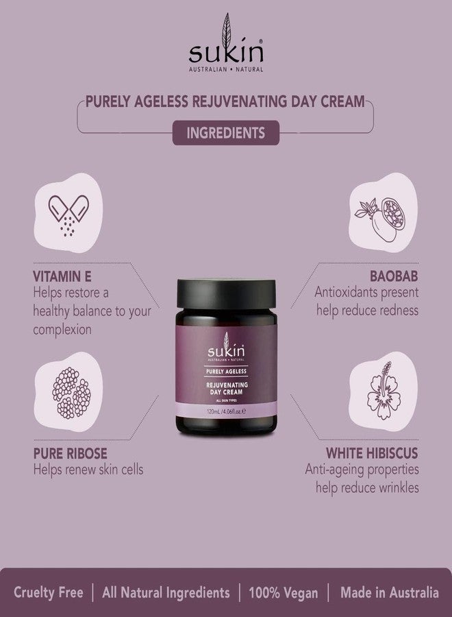 sukin Purely Ageless Rejuvenating Day Cream for Women - 4.06 oz Cream - Image 4