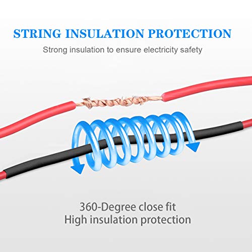 PPCLION 12 Ft 3/4" Black&Red Dual Wall Heat Shrink Tubing 3:1, Each 1 Ft Long, 20 PCS No Wrinkle Electrical Shrink Tube for Wires,Marine Grade with Adhesive Lined Waterproof - Image 4