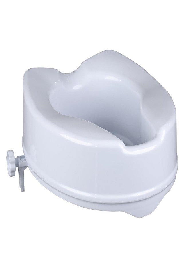 eOnekart Commode Raiser Seat 4 Inch - Portable Toilet Seat Riser for Western Commode | Height Increasing Raised Seat for Senior Citizens, Patients, Knee Pain & Post-Surgery Comfort - Image 1