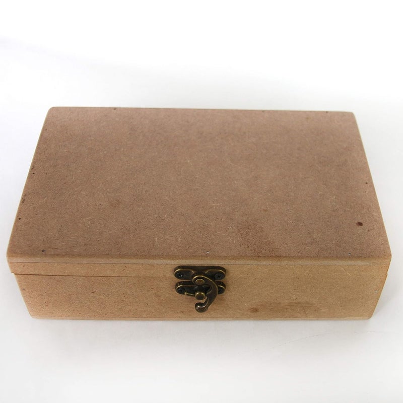 IVEI DIY MDF Box Craft - Plain MDF Wood Blank Rectangular Box for Painting, Wooden Sheet Craft, Decoupage, Resin Art Work & Decoration (Box Dimensions -8 in X 5 in X 2.5 in) - Image 2