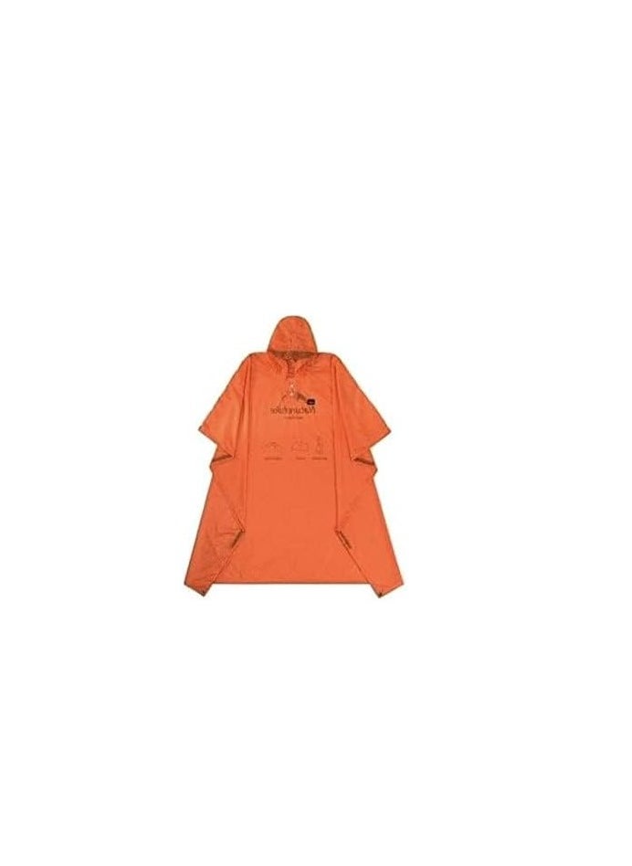 Naturehike Naturehike New 3-in-1 Poncho Orange (20D) - Lightweight Waterproof Outdoor Poncho for Hiking, Camping, and Travel  - Image 1