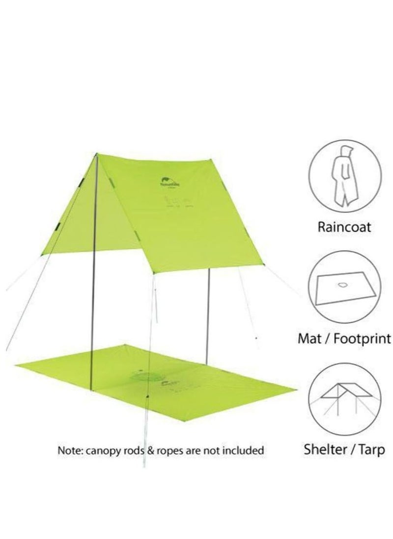 Naturehike Naturehike New 3-in-1 Poncho Orange (20D) - Lightweight Waterproof Outdoor Poncho for Hiking, Camping, and Travel  - Image 4