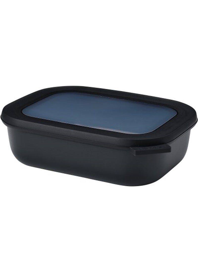 Mepal Multi Bowl Cirqula Rectangular Storage Container 1000 Ml - Nordic black  - Image 1