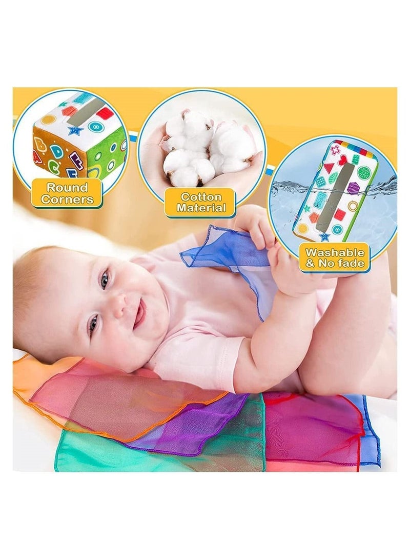 Baby Tissue Box Toy Toy for Babies 6 to 12 Months Soft Infant Newborn Toddlers Sensory Toys Magic or Kids Educational Preschool Learning  - Image 4