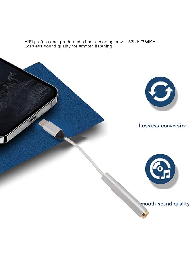 erorex Usb C To Aux Headphone Jack Adapter Usb C To 2.5Mm 3.5Mm 4.4Mm Headphone Jack Adapter Support 32Bits 384Khz Pcm Usb C To Aux Dongle Cable For Usb C Devices - Image 4