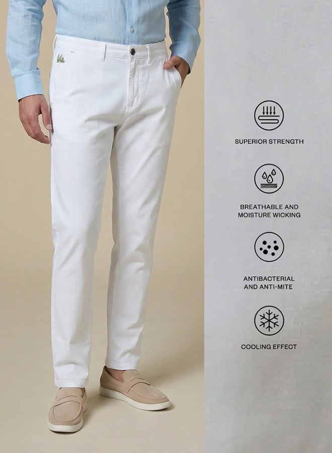 Mannerism The Airway White Linen Blend Trousers Comfort Fit - Image 3