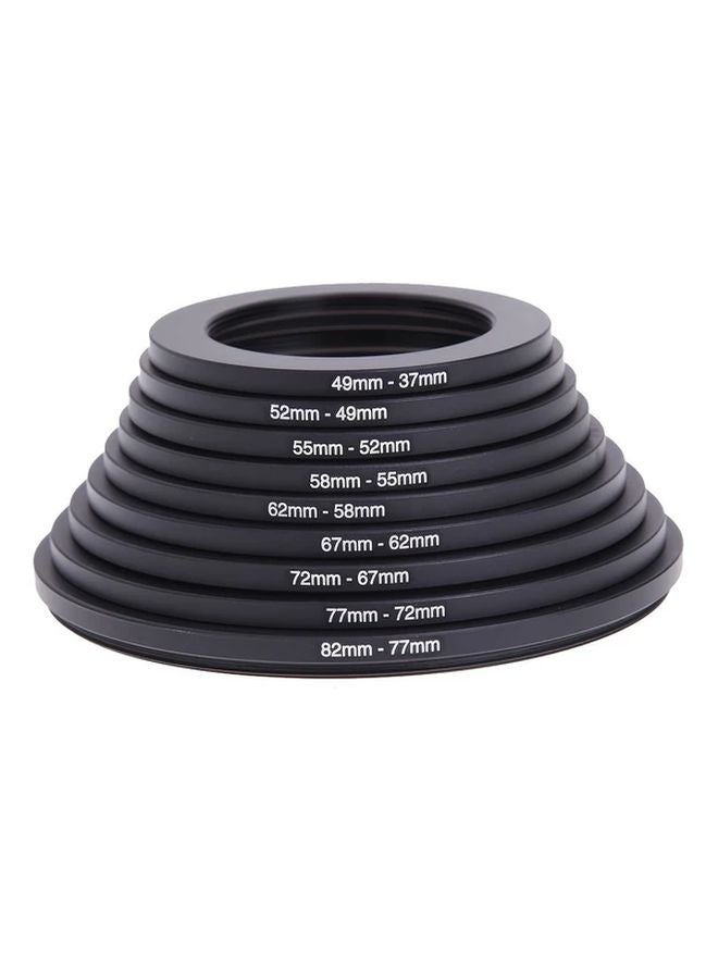 9PCS 82 To 37mm Camera Lens Filter Adapter Ring UV Polarized Starlight Close Up - Image 1