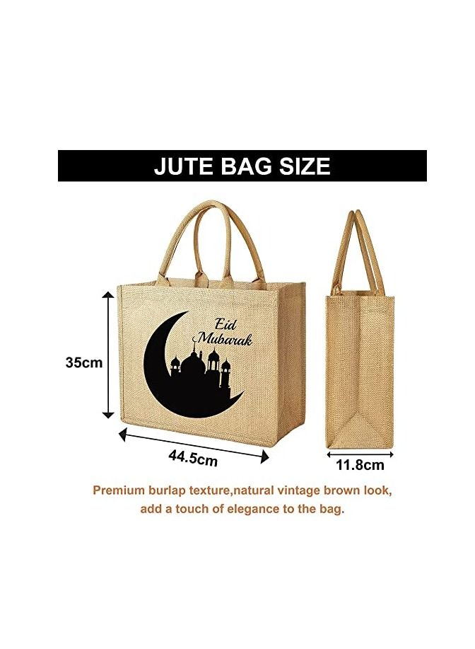 برينت شوب فور مي حقيبة يد أو حقيبة من الجوت مطبوعة بتصميم عيد مبارك وقابلة لإعادة الاستخدام - Image 2