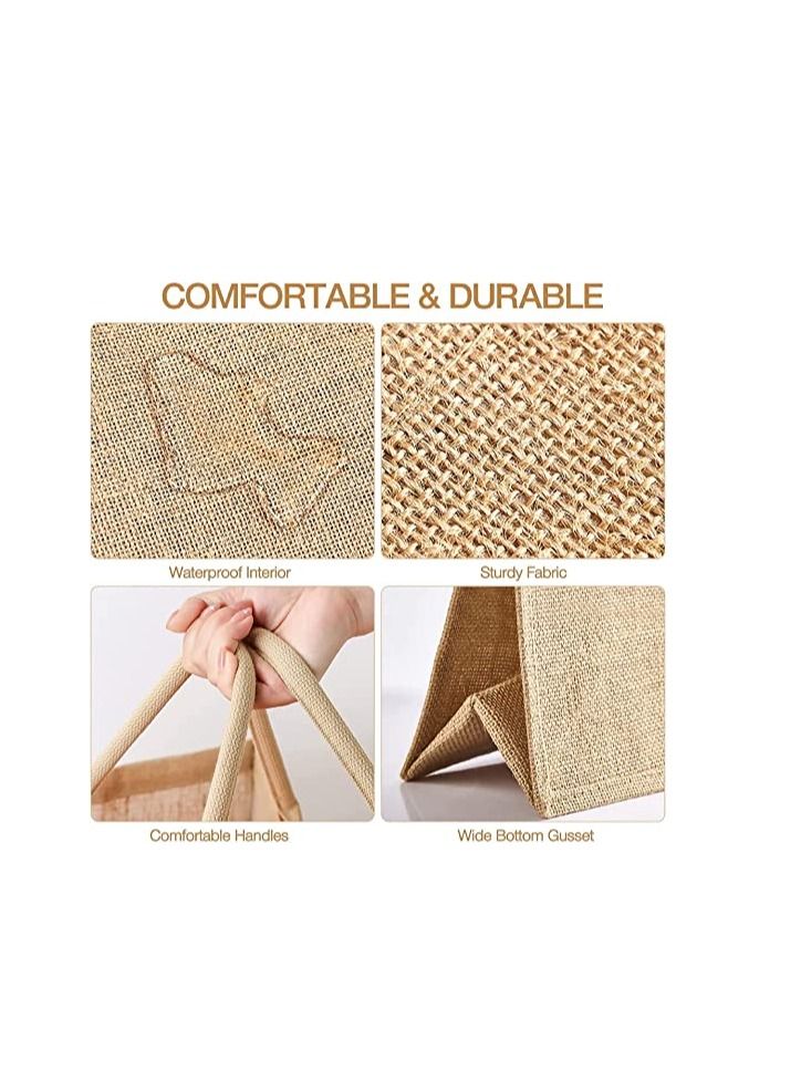 برينت شوب فور مي حقيبة يد أو حقيبة من الجوت مطبوعة بتصميم عيد مبارك وقابلة لإعادة الاستخدام - Image 3