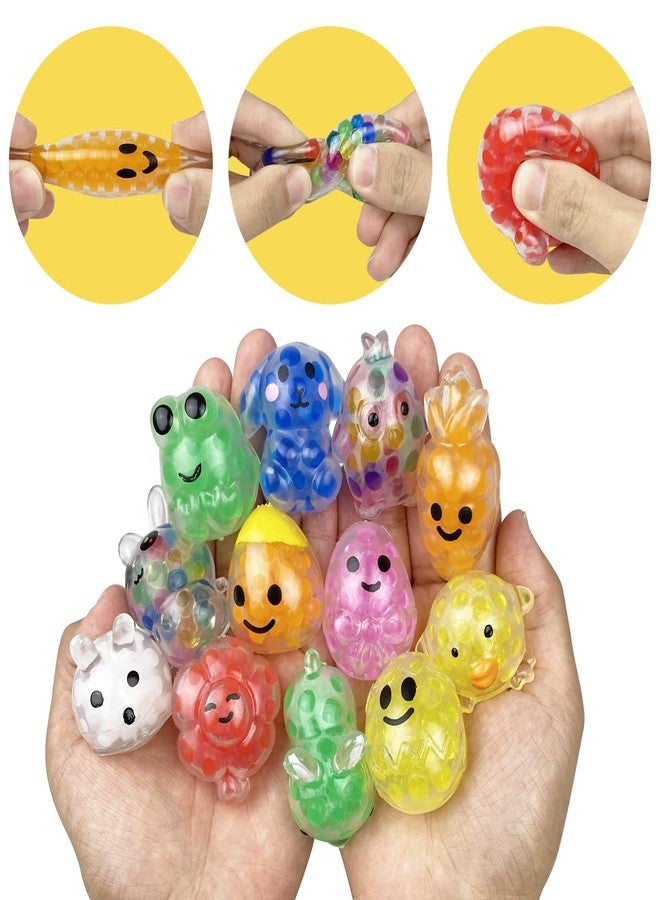 QINGQIU 12 PCS Easter Mini Stress Balls Squishies Stress Relief Toys for Easter Basket Stuffers Egg Fillers Gifts Party Favors - Image 3