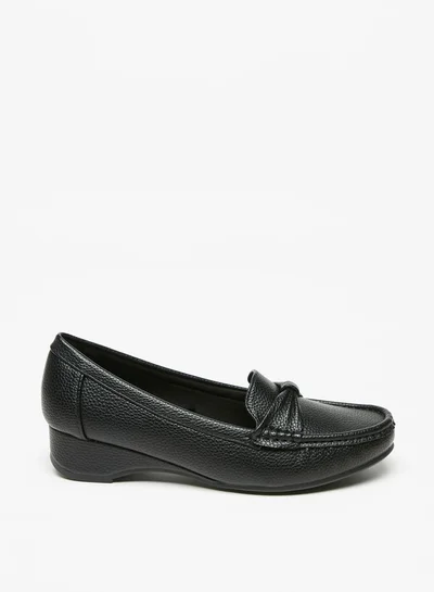 فلورا بيلا من شو إكسبرس Women's Bow Accent Slip-On Loafers With Wedge Heels