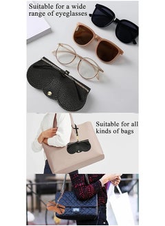 ShebSheb 3 PCS Soft Leather Sunglasses Bag Eyeglass Case Portable Anti-Scratch Sunglasses Pouch Anti-Stress Sun Glasses Storage Bag with Lanyard for Women Men Glasses Protective Case for Travel Home  - Image 3