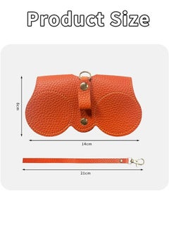 ShebSheb 3 PCS Soft Leather Sunglasses Bag Eyeglass Case Portable Anti-Scratch Sunglasses Pouch Anti-Stress Sun Glasses Storage Bag with Lanyard for Women Men Glasses Protective Case for Travel Home  - Image 5