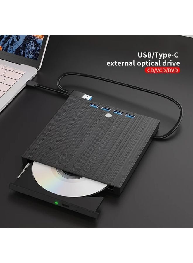 8 في 1 محرك أقراص DVD CD RW خارجي محمول بمنفذ USB 3.0 و Type-C، طراز ECD839، ملون لأجهزة الكمبيوتر المحمولة والكمبيوتر الشخصي - Image 5