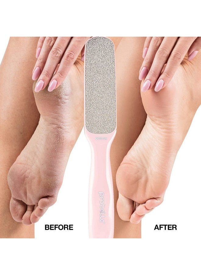 Probelle Double Sided Multidirectional Nickel Foot File Callus Remover - Immediately Reduces calluses and Corns to Powder for Instant Results, Safe Tool (Pink) - Image 4