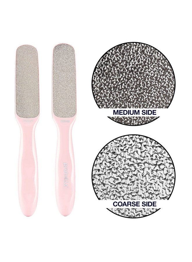 Probelle Double Sided Multidirectional Nickel Foot File Callus Remover - Immediately Reduces calluses and Corns to Powder for Instant Results, Safe Tool (Pink) - Image 2