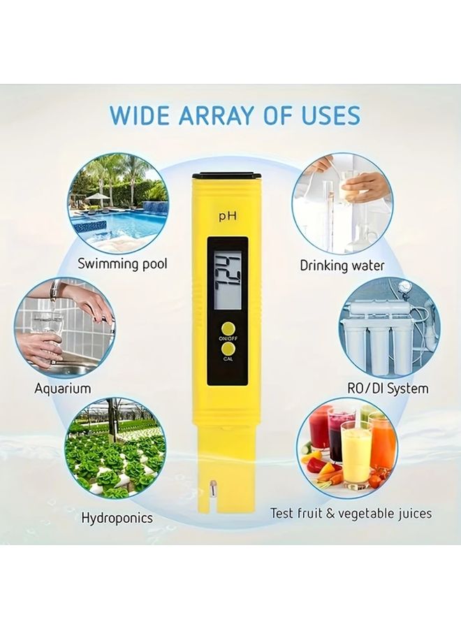 Blue Portable PH Meter 0 01 Precision Tester For Aquarium And Pool - Image 5