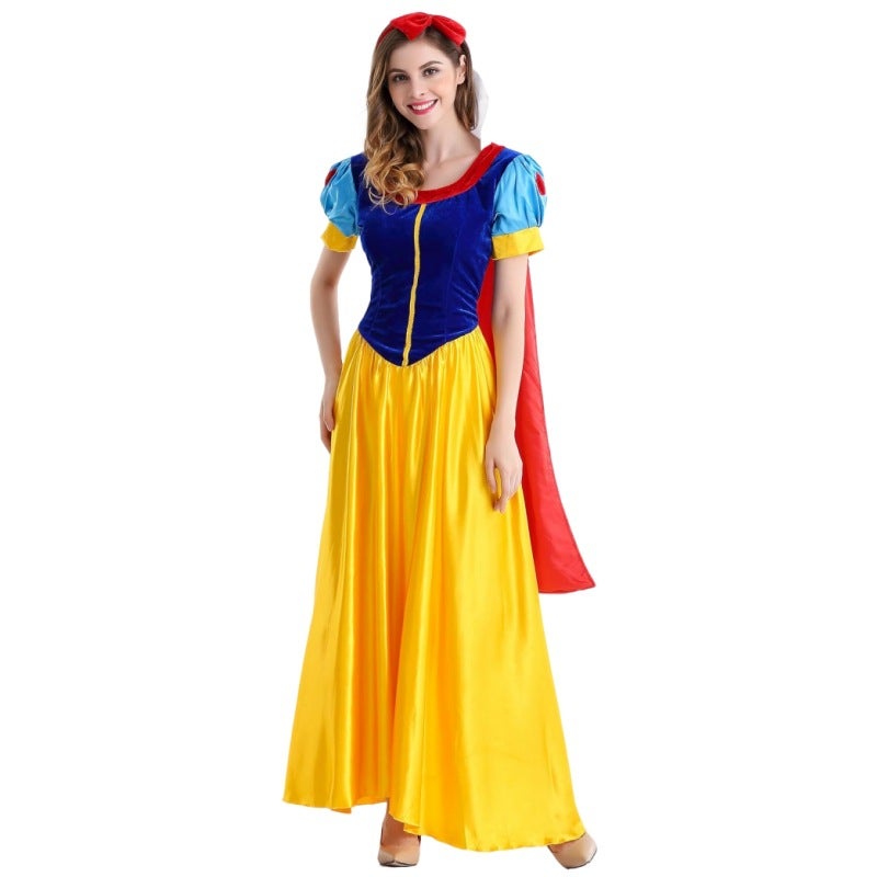 S-4XL Plus Size Snow White Cosplay CostumeSnow White [dress Headwear]] Snow White [dress Headwear]]