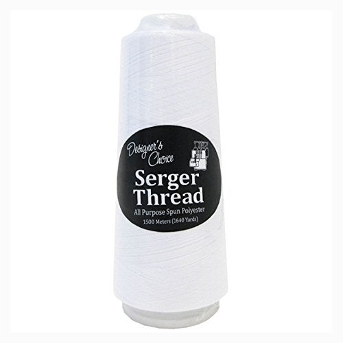 Designers Choice Set of 12 Black & White Serger Thread Spools for Quilting Embroidery Overlock | 100% Polyester | 1640 Yards Each | 6 Black & 6 White - Image 2