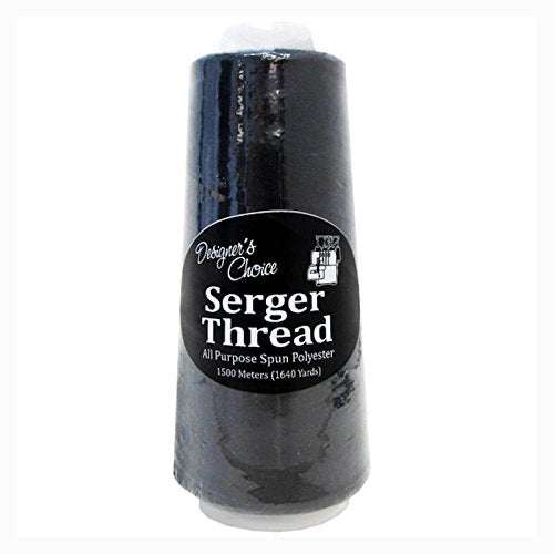 Designers Choice Set of 12 Black & White Serger Thread Spools for Quilting Embroidery Overlock | 100% Polyester | 1640 Yards Each | 6 Black & 6 White - Image 3