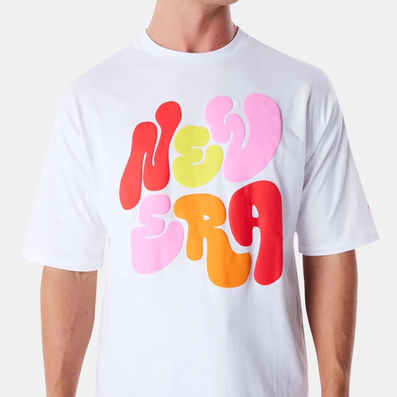NEW ERA White Men's Font Graphic T-Shirt for Men | Best Price UAE