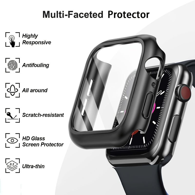 3 قطع غطاء حماية صلب من البولي كربونات مع حافة مطاطية لشاشة ساعة Apple Watch Ultra مقاس 46 مم والسلسلة 11 و10، بلون أرجواني فاتح، أخضر نعناعي، أزرق فاتح، عالي الوضوح، مقاوم للخدش، نحيف، حماية كاملة، مناسبة للسلسلة 9 و8 و7 وSE و6 و5 و4، هدية يومية للحفلات. - Image 3