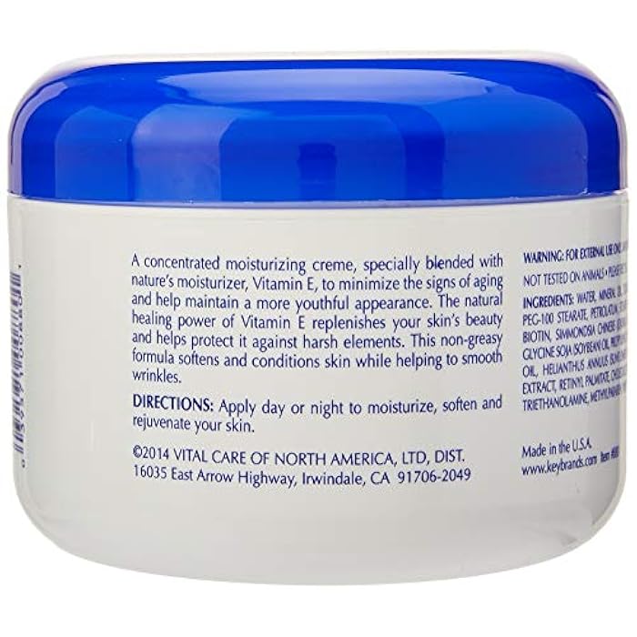 Vital Care Vitamin E Crème, (8 Fl. Oz), A Complete Skin Care with Age- Defying Antioxidants for Men and Women - Image 2