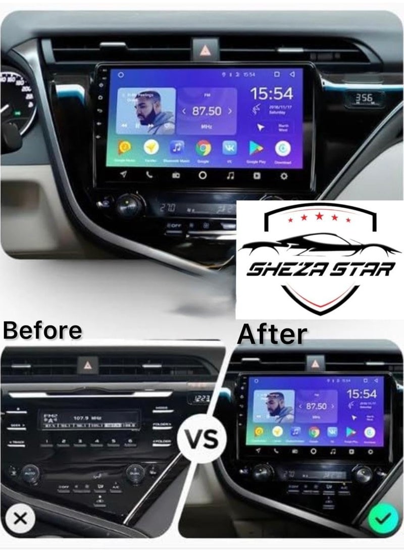 Android Car Stereo for Toyota Camry 2018-2020 6GB RAM 128GB ROM Support SIM Card, Carplay, M-Link Wi-Fi BT, Radio GPS, 10 Inch IPS Touch Screen with AHD Camera Included